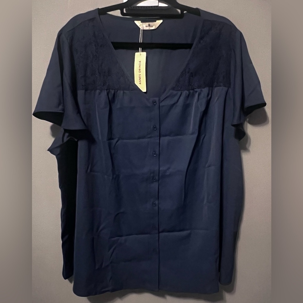 A New Day Blue Blouse Size 4X